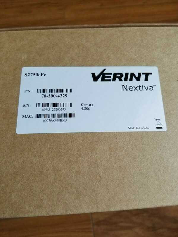 Verint Nextiva Series S2750 Dome Camera 4.80s P/N 70-300-4229 S2750ePc • Canada