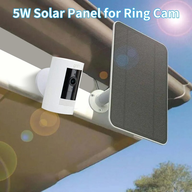 Ring Camera Solar Panel Charger for Stick Up and Spotlight Cams, Weatherproof gallery