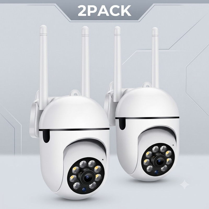 2Pk Security Camera 1080P HD WiFi Wireless Home Surveillance Night Vision Indoor