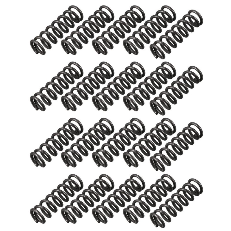 1.2mm wire am 8mm outer diameter 25mm length compression spring black 20pcs.