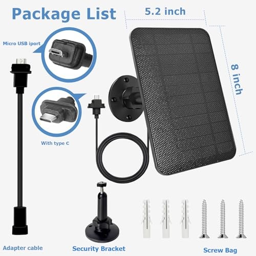 4W Solar Panel for Blink Camera, Solar Panel Compatible with Blink 2 Pack gallery