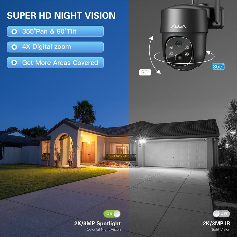 2 Pack 4G LTE Solar Cellular Security Camera with SIM Card, No WiFi gallery
