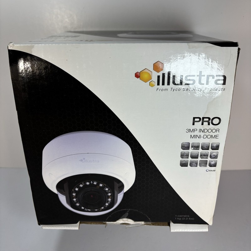 Illustra Pro Indoor/Outdoor Mini-Dome Camera- New Open Box- 0101-0669-2113 gallery