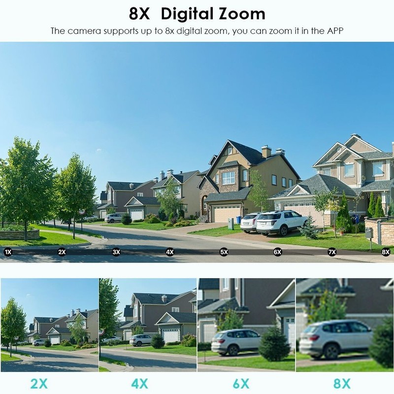 8MP WiFi Surveillance Camera 8X Digital Zoom Outdoor Video Security PTZ Camera gallery