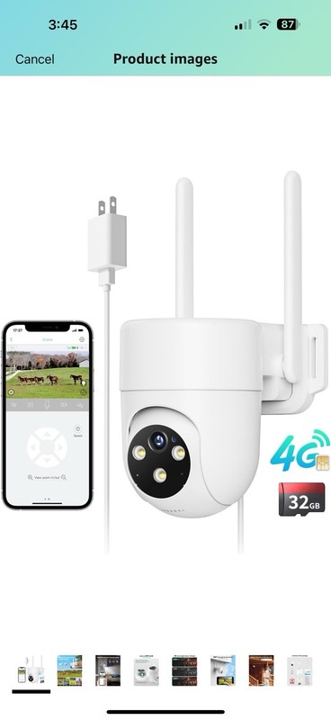 LIWAN 4G LTE Cellular Security Camera Wired Outdoor, No WiFi Security Camera