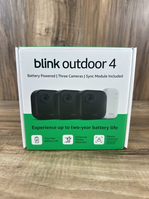 Blink Outdoor 4 1080p Wi-Fi Outdoor 3 Camera Security System Black w/Sync Module