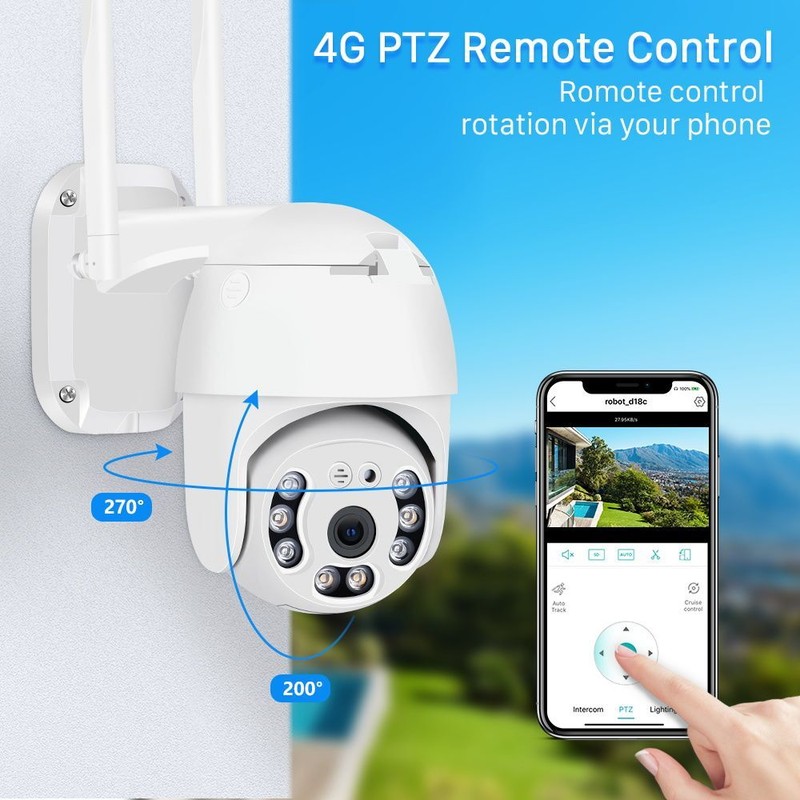 4G SIM Card Camera Smart Home Digital Zoom Outdoor Wireless WIFI GSM PTZ Camera gallery