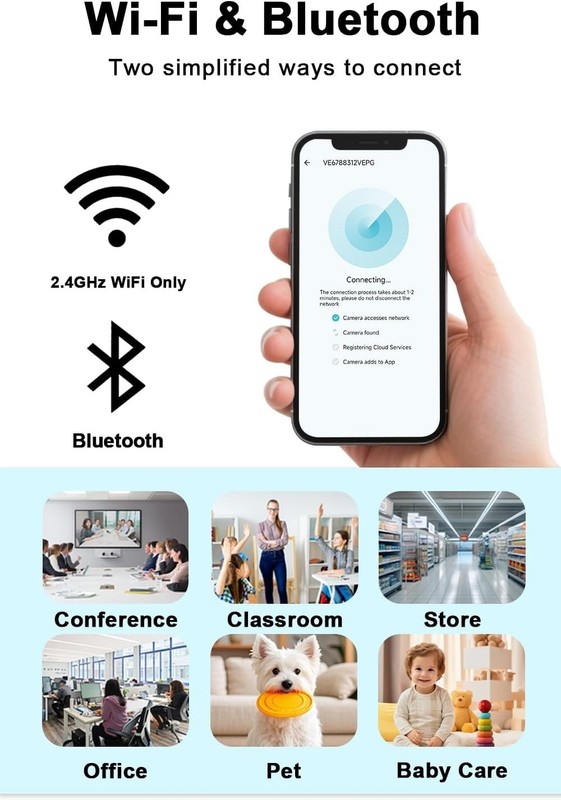 4K HD Wireless Small Camera - Tiny Indoor Security Cameras with Night Vision ... gallery
