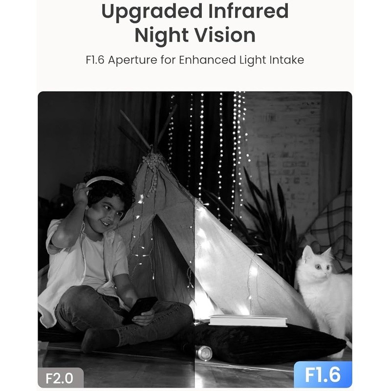 5MP QHD Indoor Security Camera 360° Pan Tilt Auto Tracking WiFi Baby Pet Monitor gallery