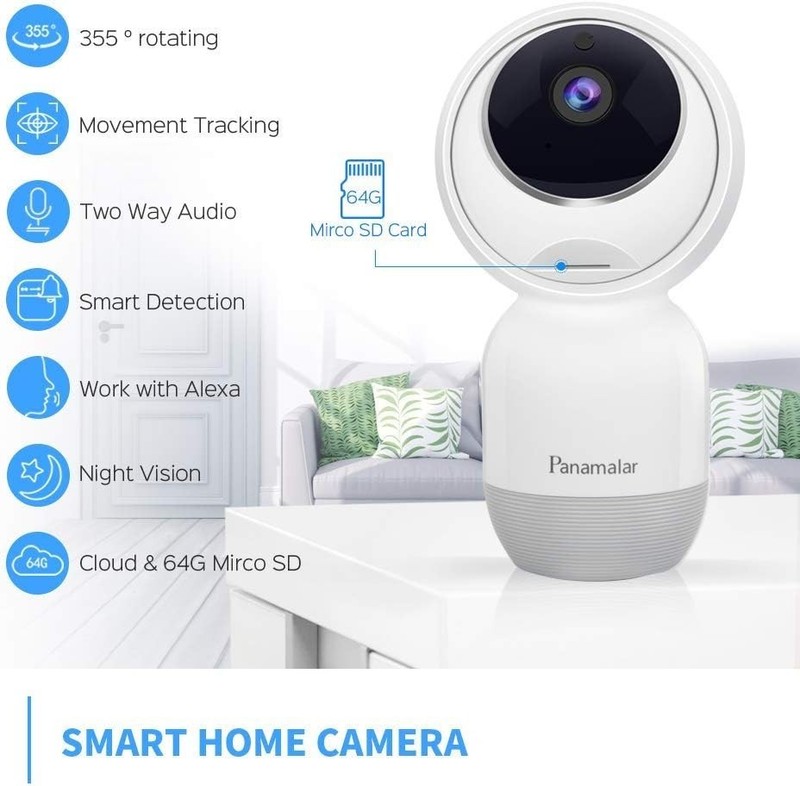 Panamalar Baby Monitor, 1080P WiFi Indoor Security Camera with 2-Way Audio gallery