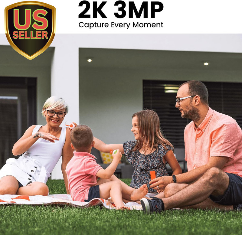 Security Cameras Wireless Outdoor-2.4Ghz Wifi Home Security Cameras with Buil... gallery
