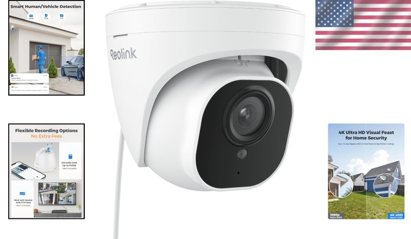 Ultra HD 4K Wired Security Camera System, IR Night Vision gallery