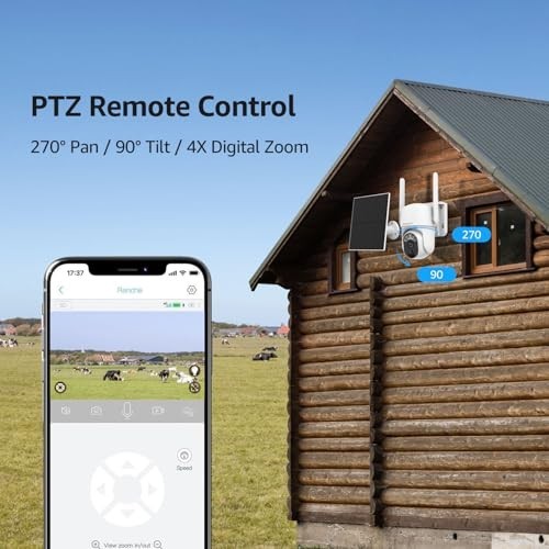 4G LTE Solar Security Camera - Wireless Outdoor PTZ, 5MP HD Night Vision, PIR Se gallery