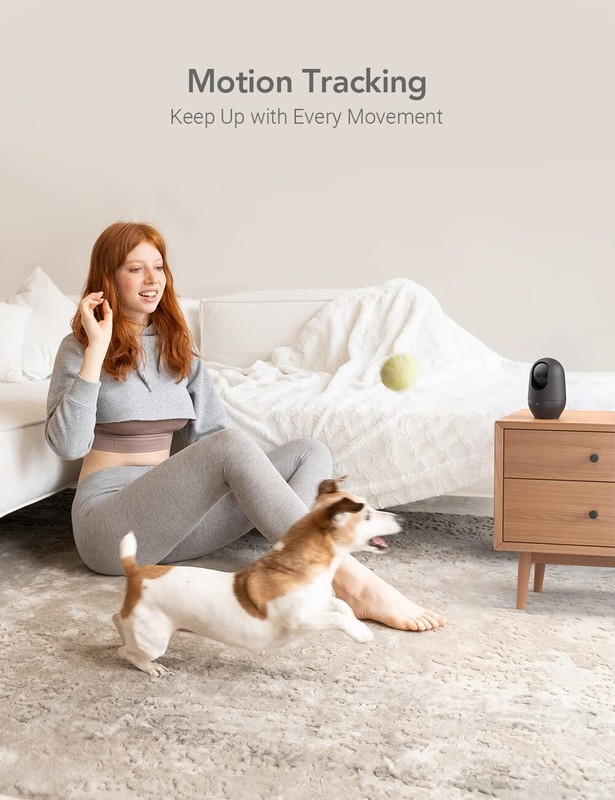 Nooie Pet Camera 2K, 360°Pan/Tilt Wi-Fi Monitoring Cam gallery