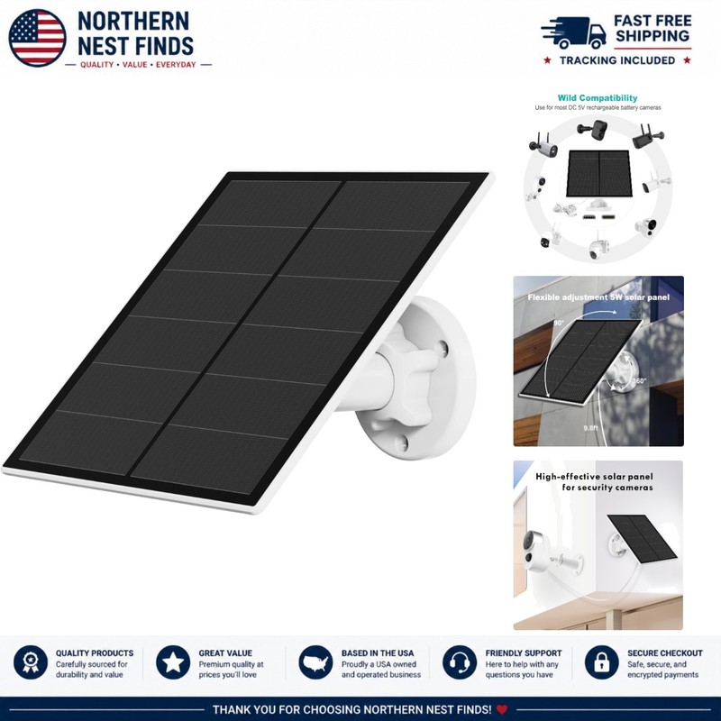 Durable 5W Solar Panel – Ideal Power Source for Outdoor Surveillance Cameras