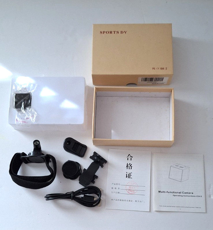 Sports DV Mini Camera Home Security Camera 1080 HD With Accessories.