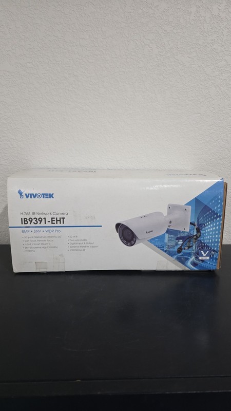 VIVOTEK IB9391-EHT 4K UHD 8MP IR Network Bullet Security Camera (Full Color) NEW