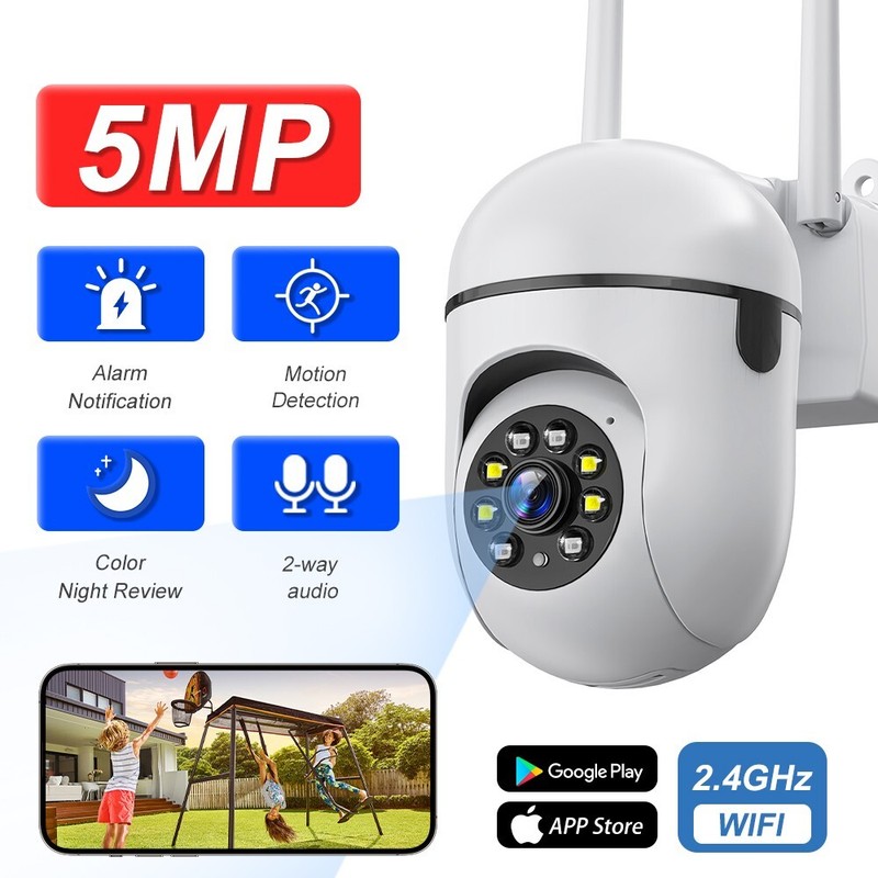 2PCS 5MP PTZ WIFI Home Security Camera Wireless Color 2-Way Audio for Baby Pet gallery