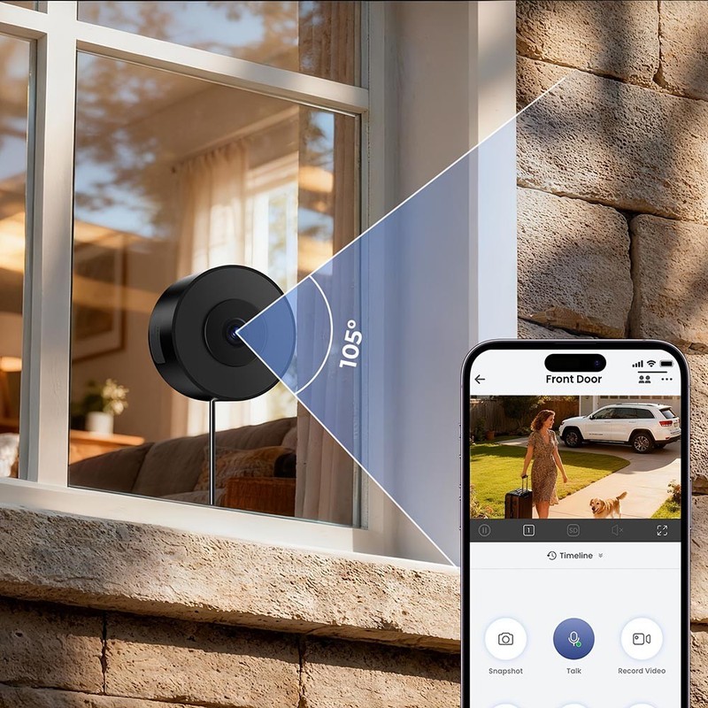 Crisp Smart Easy-To-Install Easy-To-Use Durable Sturdy Reliable 2K Window Camera gallery