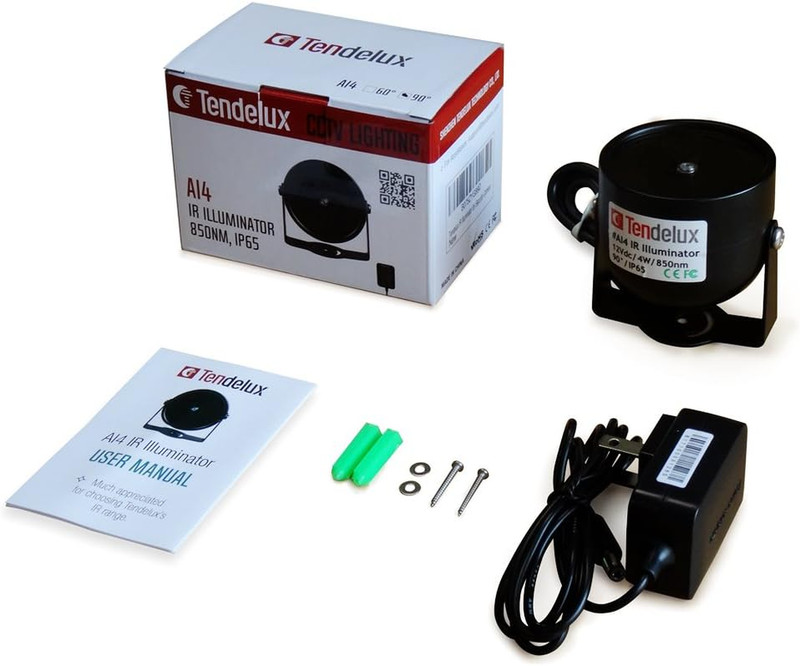 80Ft IR Illuminator | AI4 No Hot Spot Wide Angle Infrared Light for Security gallery