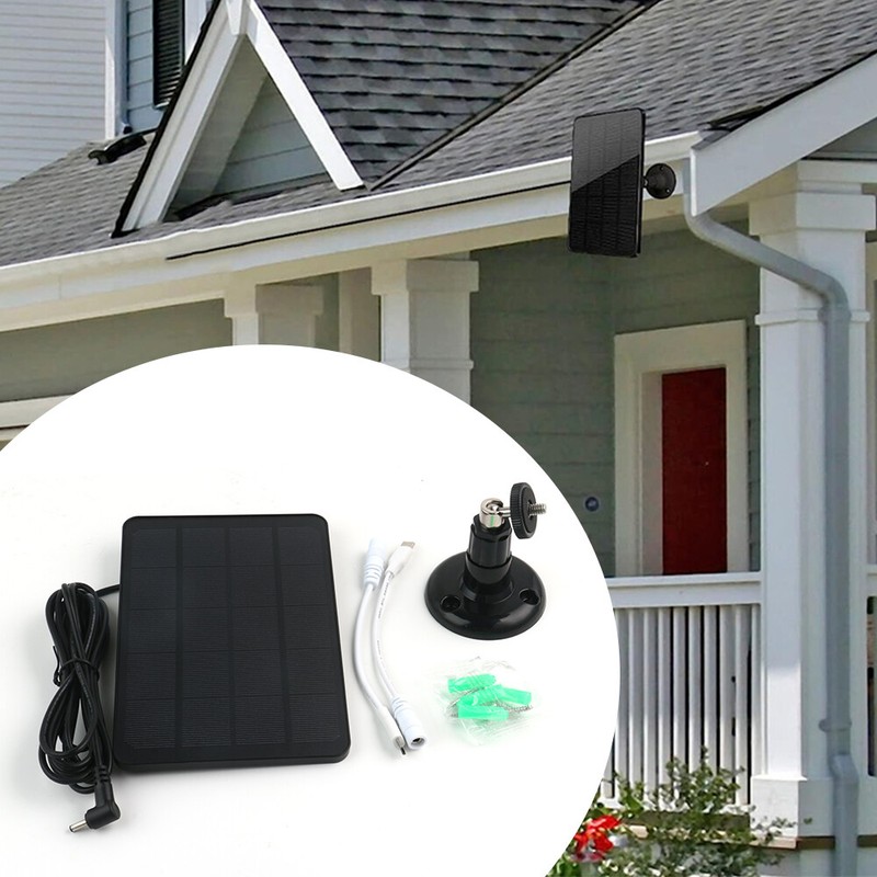 Solar Panel for Ring Spotlight Camera/Stick Up Cam Battery Charger DC 3.5*1.35mm gallery