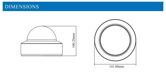 IP Camera Dome 4 MP POE 164ft (50m) IR WDR (120dB) Micro SD IP67 XD42Z-GEN3 gallery