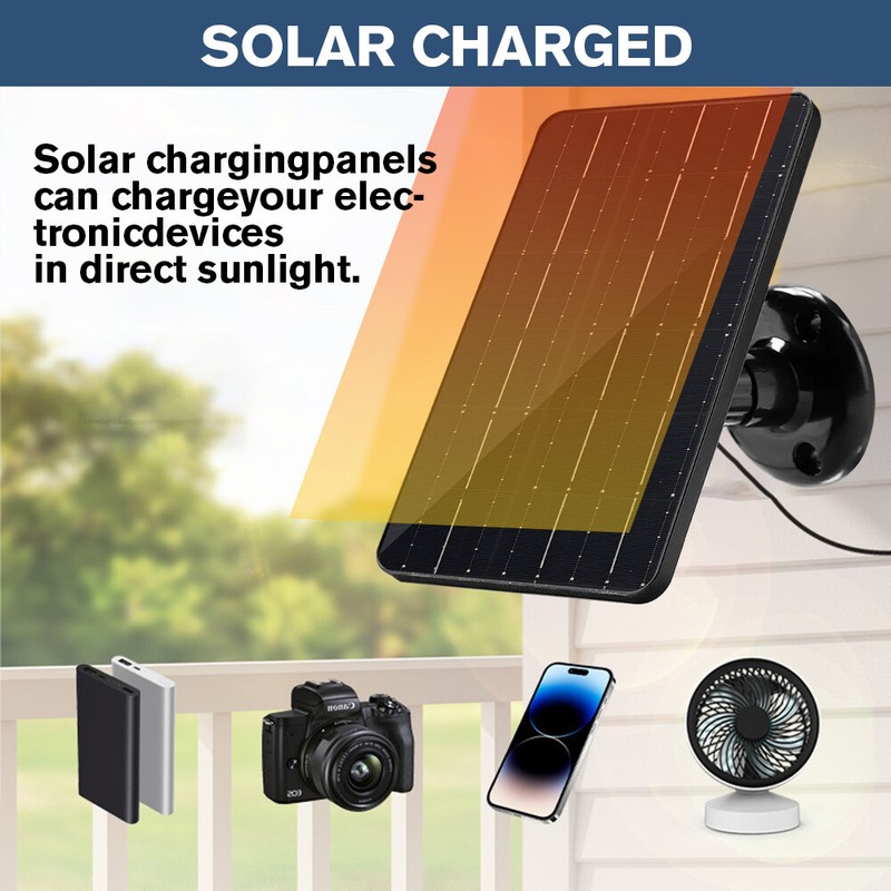 10W 5V Solar Panel USB Power CCTV Camera Security Cam Battery Charger Outdoor gallery
