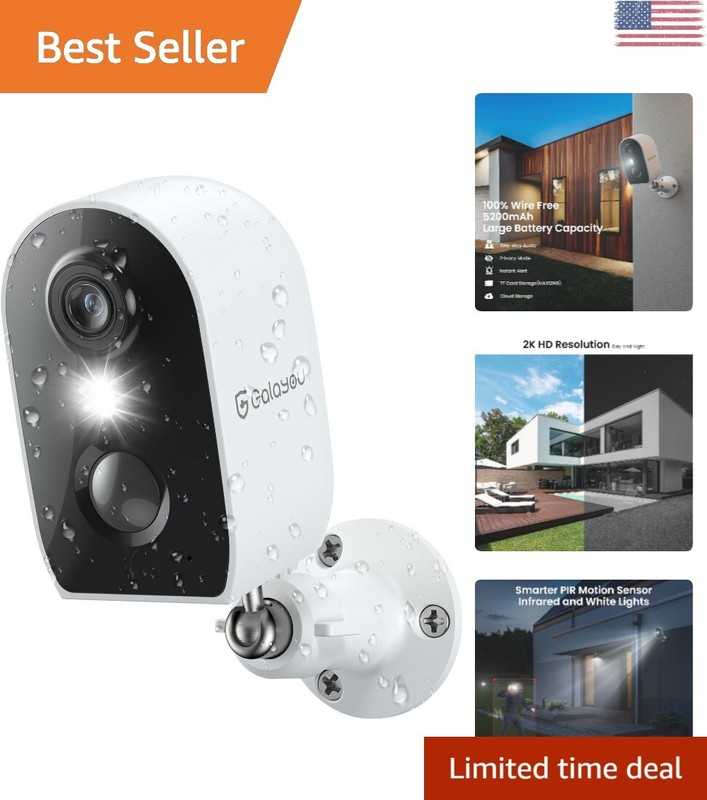 Wireless Outdoor Security Camera – Resilient Motion Alert – Color Night Vision