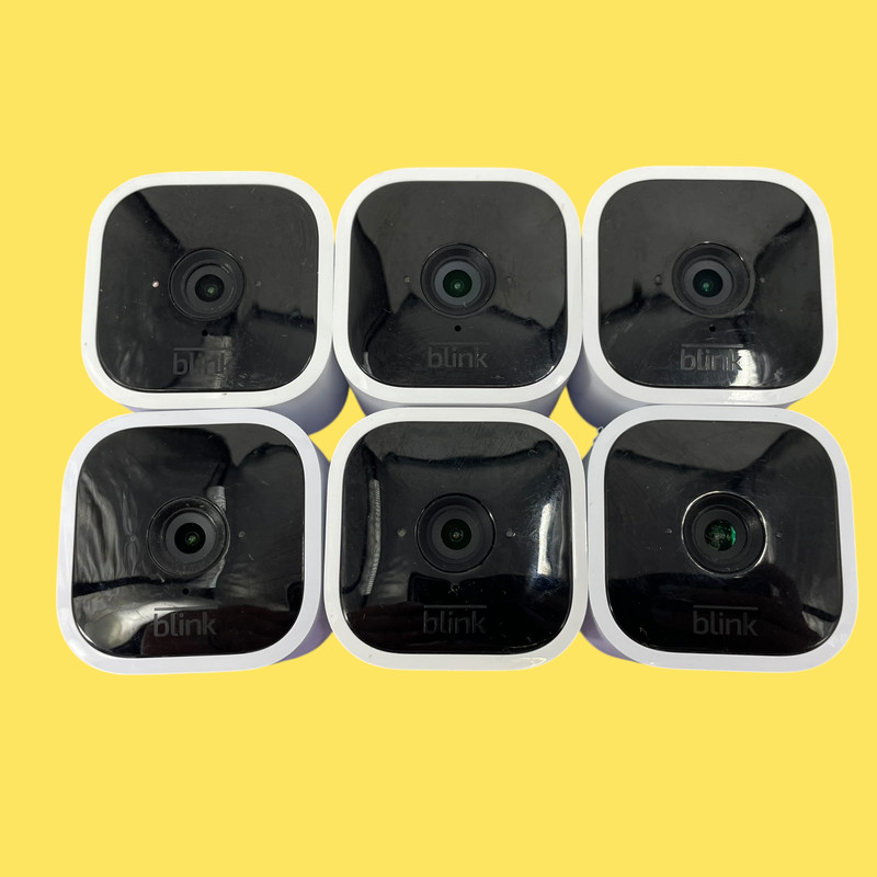 Lot of 6 FOR PARTS Blink BCM00300U Mini Security Cameras White #4711 z65b415