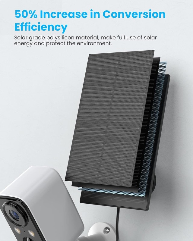 Solar Panel Security Cameras Wireless Outdoor - Battery Powered Cameras for H... gallery