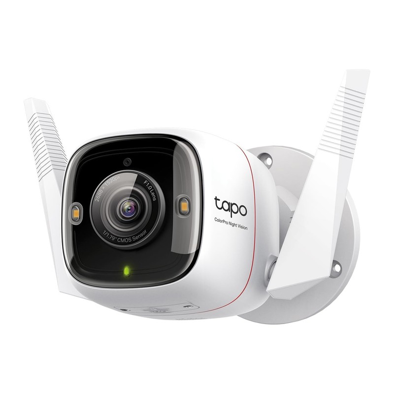 Tapo TPLink ColorPro WiFi Outdoor Camera Plugin Daylight Clarity at G2U