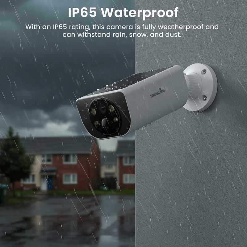 Wansview 3MP 2K Wireless Solar Security Camera Outdoor 2.4G WiFi AI Detection gallery