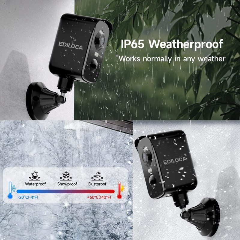 Security Cameras Wireless Outdoor, 2K Pan Rotating 300° Battery Powered WiFi ... gallery