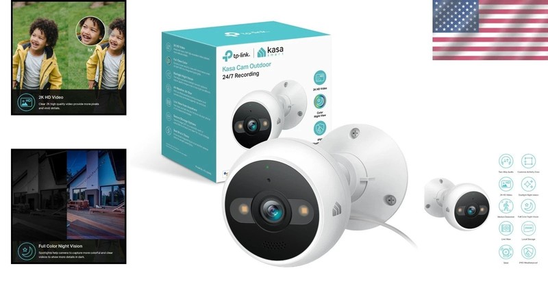 Smart Outdoor Security Camera with 2K Video, AI Detection, and Easy App Control gallery