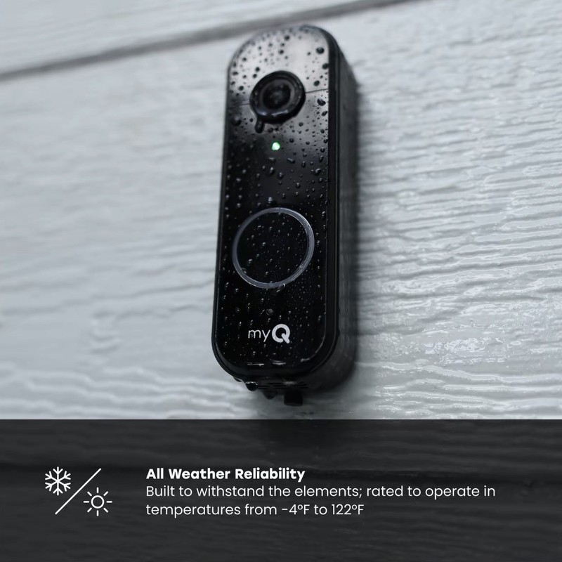 myQ Video Doorbell 2K Camera, Battery/ Wired, Color Night Vision, Live View gallery