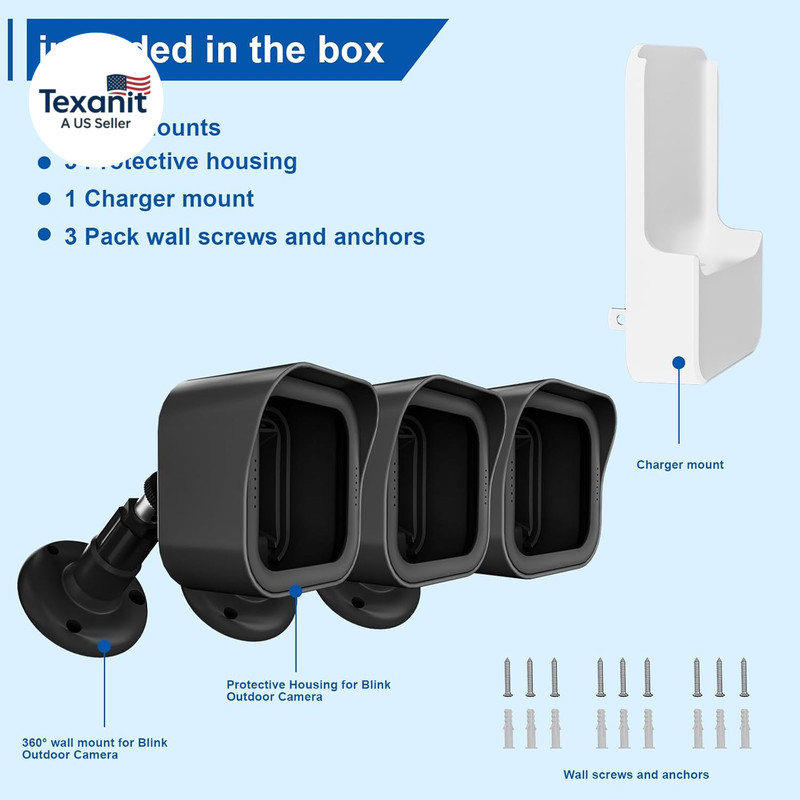 Outdoor Camera Mount for Blink, (2-In-1Minimalist) Sync Module 2 Mount and 3Pack gallery