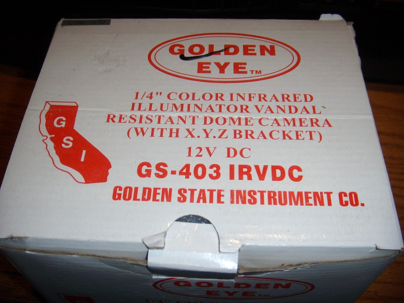 SECURITY CAMERA 12V # GS-403 IRVDC DOME COLOR INFRARED GOLDEN EYE #1