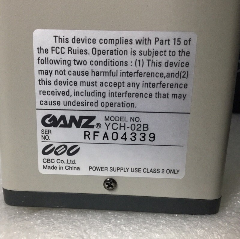 GANZ YCH-02B Security Color Camera W/ 3.5-10.5mm 24vac/12vdc TESTED! gallery