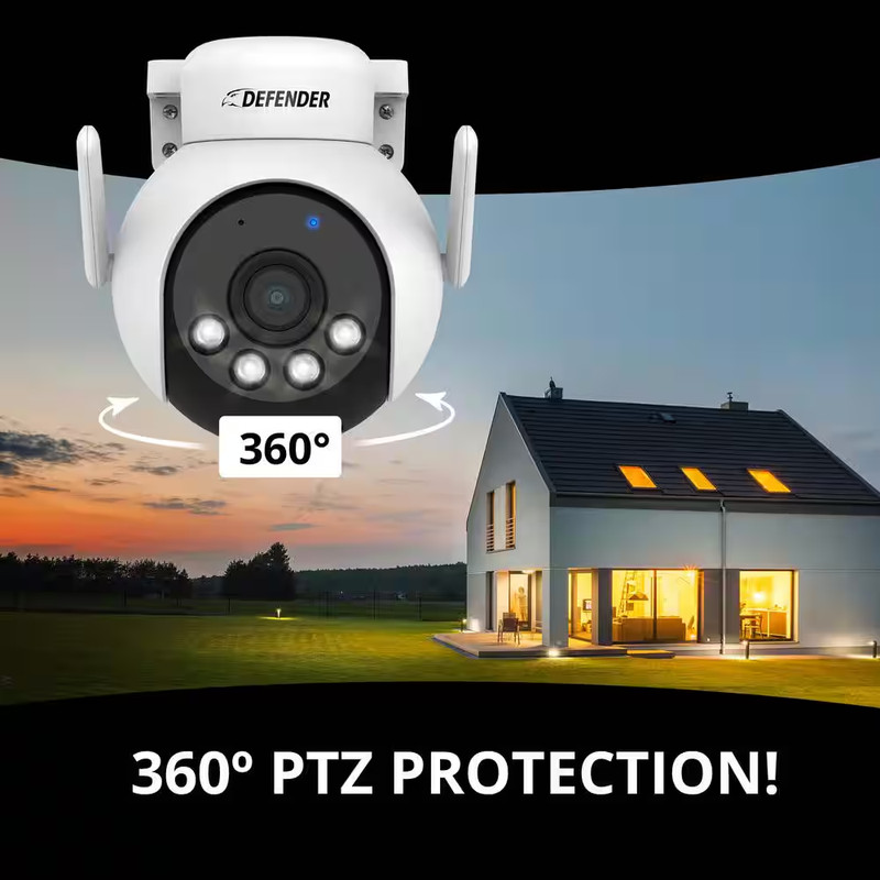 AI Powered 4K Everwatch PTZ 360° Wi-Fi Plug-In Power Security Camera- 2 Pack gallery