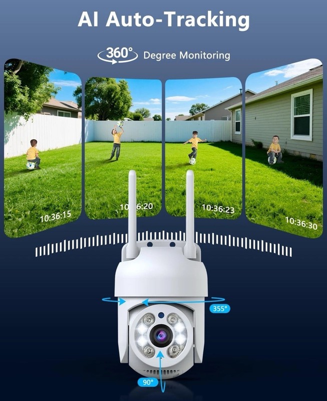 PT Outdoor Wireless Security Camera Wi-Fi Camera for Home Video Surveillance gallery