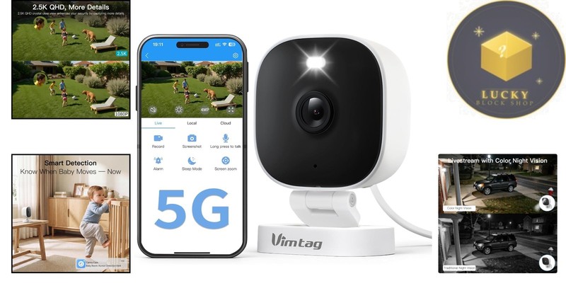 Versatile Indoor/Outdoor Security Camera with Color Night Vision & Alerts gallery