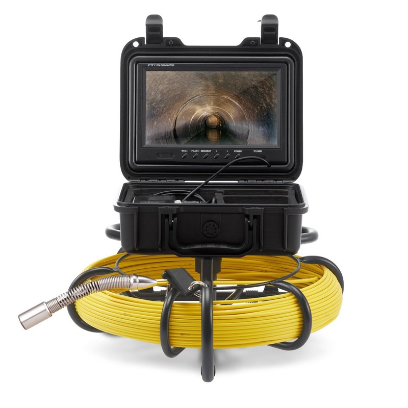 230ft 9inch IP68 Drain Camera with DVR 12Adjustable LEDs 16GB