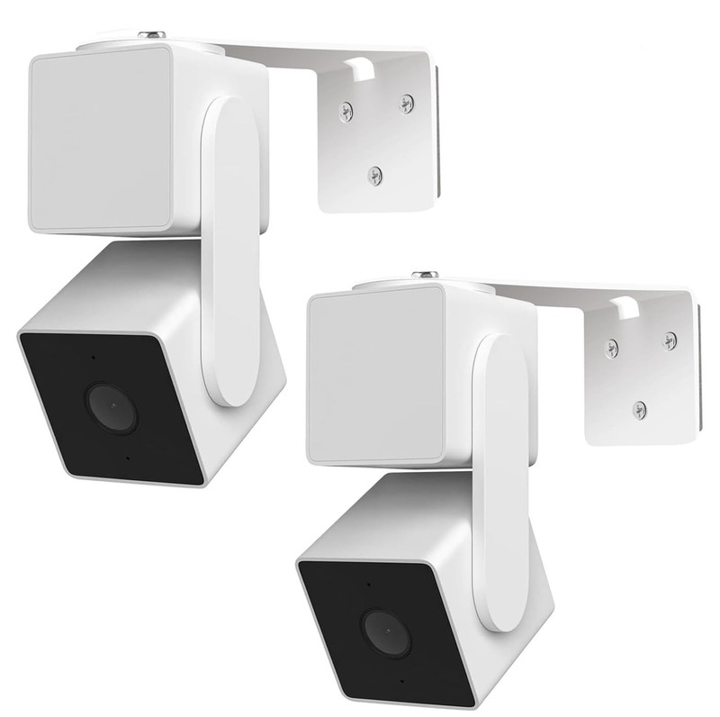 2Pack Adhesive Metal Wall Mount Bracket, Compatible with Wyze Cam Pan V3/V2, …