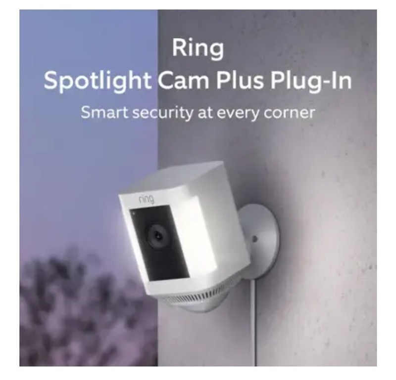 Ring - Spotlight Cam Plus Outdoor/Indoor Wireless 1080p Battery Surveillance ... gallery