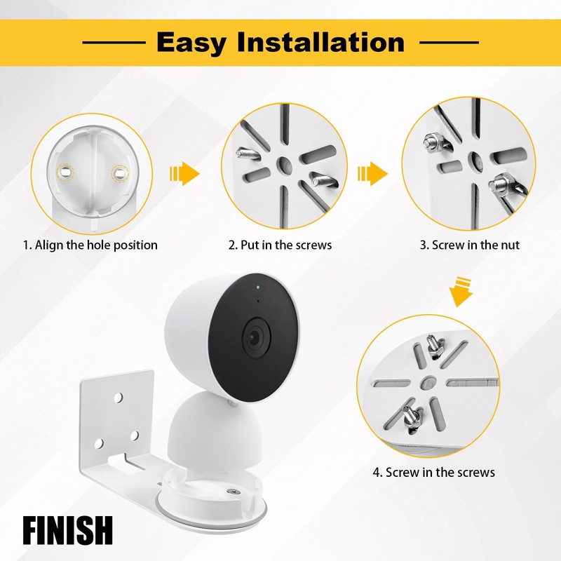 3 Pack Adhesive Metal Nest Mount fits for Google Indoor Nest Cam 2nd Generati... gallery