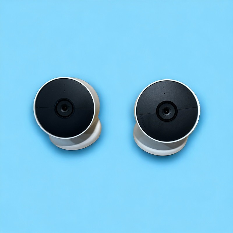 Google Nest Cam Indoor/Outdoor Surveillance Camera - Snow, Pack of 2 gallery