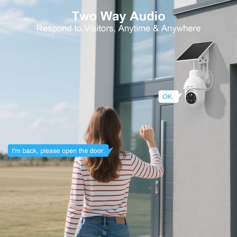 ANRAN 5/8MP WiFi Solar PTZ Security Camera Wireless Outdoor PTZ CCTV 2-Way Talk gallery