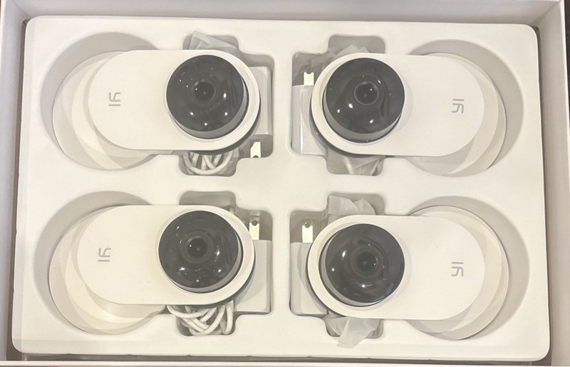 YI 2MP 1080p Full HD Wireless IP Security Camera – White – 4 Pieces – USED
