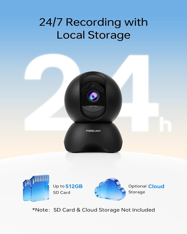 3K Security Camera Indoor, 360° PTZ Baby & Pet Monitoring for Home Security, 5MP gallery