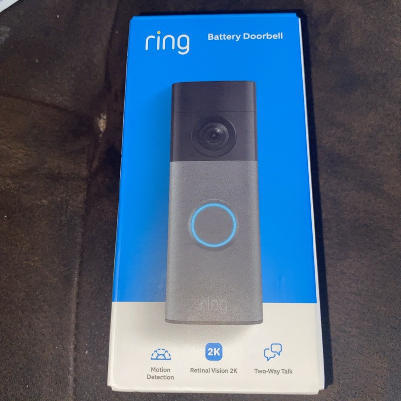 Ring – Battery Doorbell (newest model) Retinal 2K with wide-angle video NEW